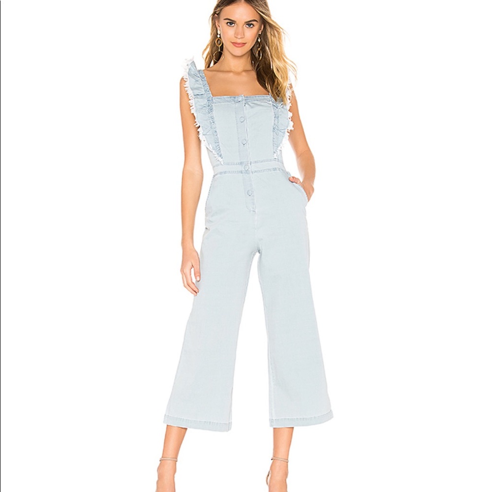 Ruffle crop jumpsuit
